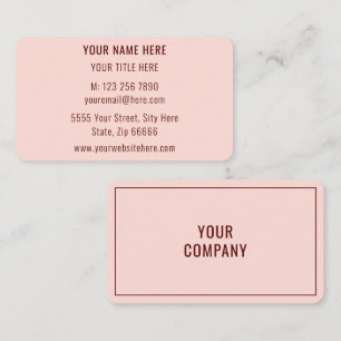 Simple Personalised Business Card Your Text Info