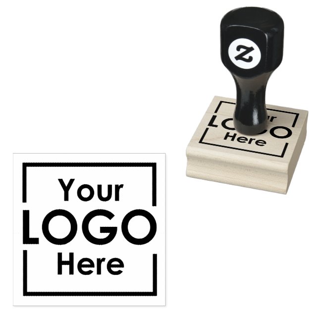 Simple Personalised Business Logo Company Brand Rubber Stamp (Stamped)
