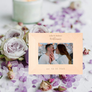 Simple Personalised Couple Names Wedding Etched Frames