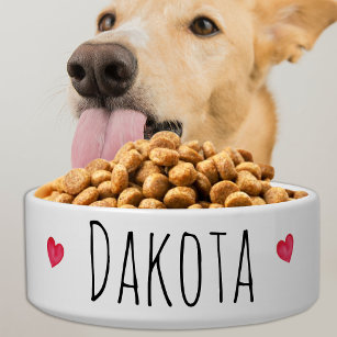 Simple Personalised Dog Water Food Ceramic Pet Bowl