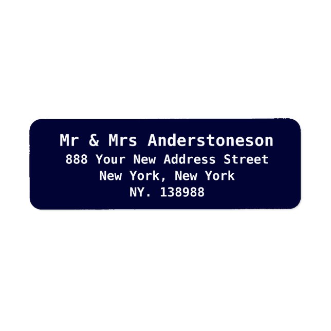 Simple Personalised Elegant Chic Return Address  (Front)