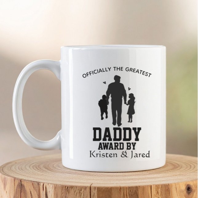 Simple  personalised greatest dad father's day  coffee mug (Creator Uploaded)