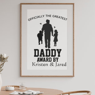 Simple personalised greatest dad father's day poster