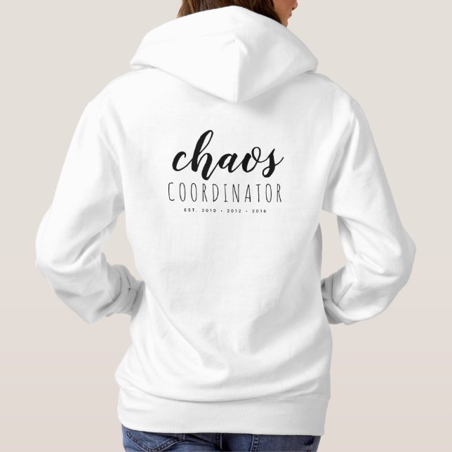 Simple Personalised Hoodie for Mum | Black (Back)
