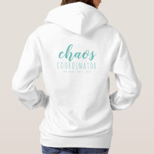 Simple Personalised Hoodie for Mum Light Teal