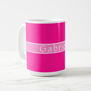Simple Personalised Hot Pink Coffee Mug