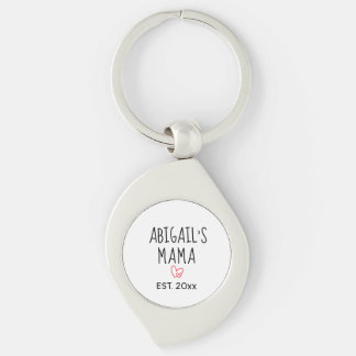 Simple Personalised Mama Gift with Child’s Name  Key Ring