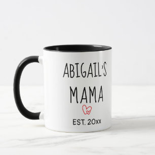Simple Personalised Mama Gift with Child’s Name Mug