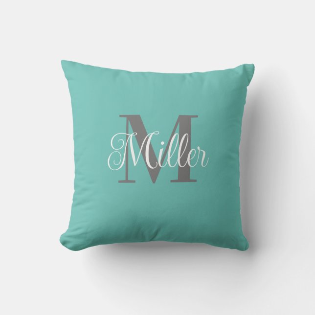 Simple Personalised Monogram  Cushion (Front)