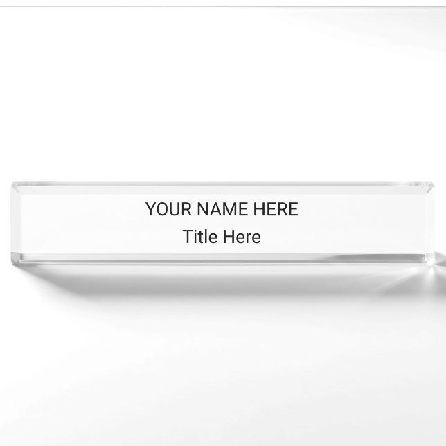 Simple Personalised Name Plate & Desk Sign (Front)