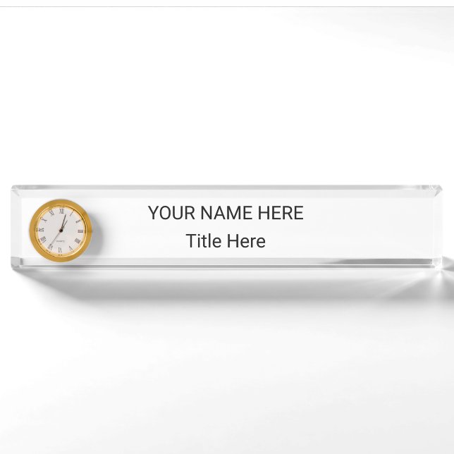 Simple Personalised Name Plate & Desk Sign (Front)