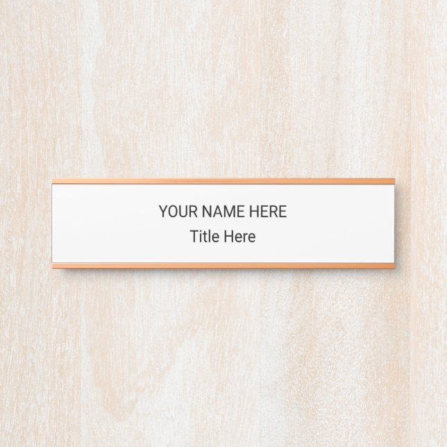 Simple Personalised Name Plate & Hanging Sign (Front)