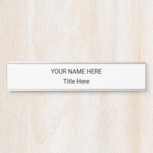 Simple Personalised Name Plate & Long Hanging Sign