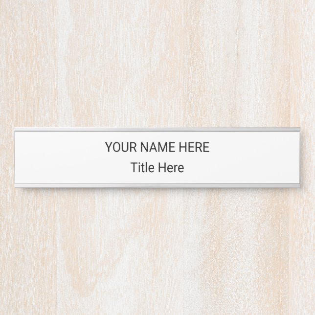 Simple Personalised Name Plate & Long Hanging Sign (Front)