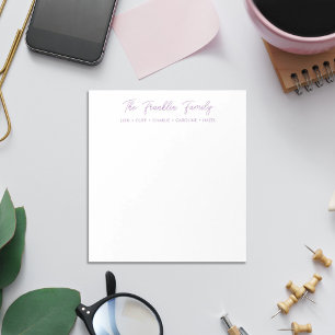 Simple Personalised Notepads for Families