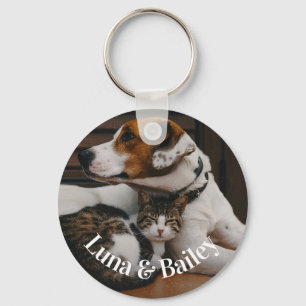 Simple Personalised Pet Photo  Key Ring