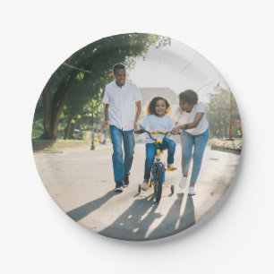 Simple Personalised Photo Paper Plate