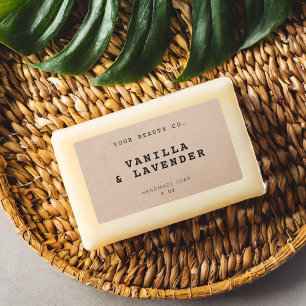 Simple Personalised Rustic Kraft Soap Label