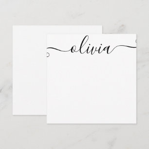 Simple Personalised Signature Script Note Card