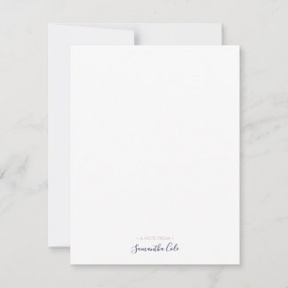 Simple Personalised Stationery Flat Note Card
