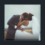 Simple Personalised Wedding Newlywed Photo Magnet<br><div class="desc">Simple Personalised Wedding Photo magnet</div>