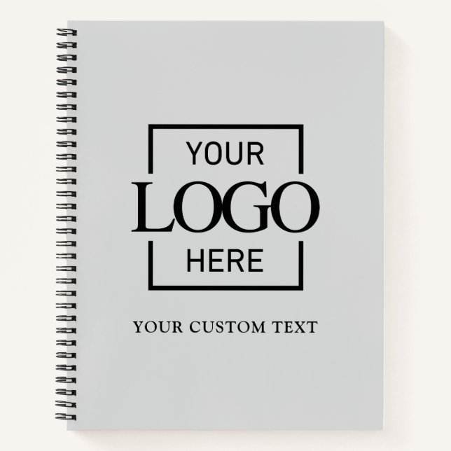 Simple Personalized Business Logo Promotional  Notebook (Front)