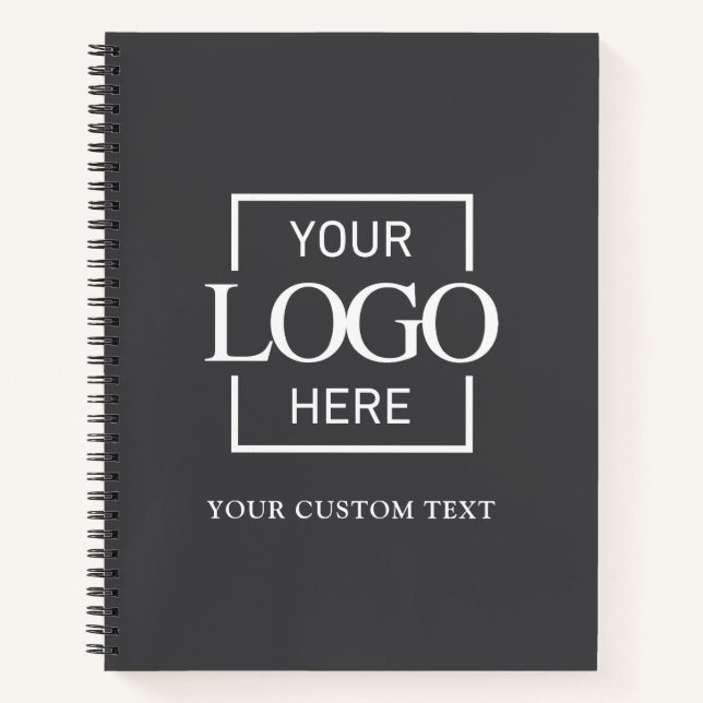 Simple Personalized Business Logo Promotional  Notebook (Front)