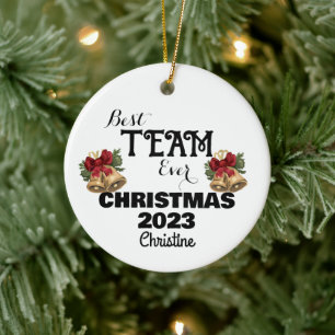 simple personalized co-workers Christmas gift Ceramic Tree Decoration
