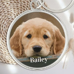 Simple Personalized Dog Lover Pet Photo<br><div class="desc">Carry your pet with you everywhere you go with this custom pet photo keychain ! A must have for every dog mom and dog dad ! 
Simple Personalized Dog Lover Pet Photo keychain</div>
