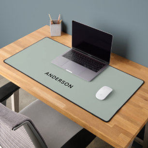 Simple Personalized Name Monogram Elegant Desk Mat