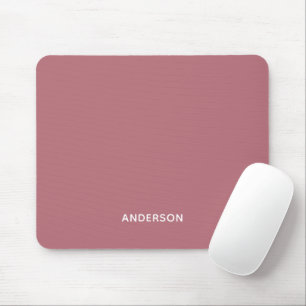 Simple Personalized Name Monogram Elegant Mouse Pad