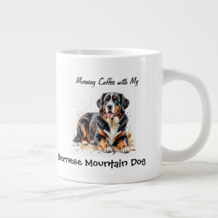 Simple Pet Bernese Mountain Dog Personalise Large Coffee Mug