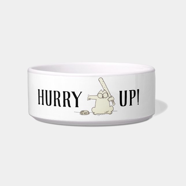 Simple Pet Dog Personalised Food Water Ceramic Bow Bowl (Front)