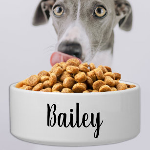 Simple Pet Dog Personalised Food Water Ceramic Bowl
