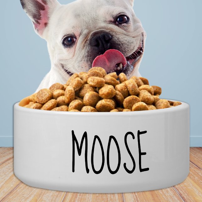 Simple Pet Personalized Food Water Dog Ceramic Bowl (Creator Uploaded)