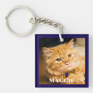 Simple Pet Photo Personalised Key Ring