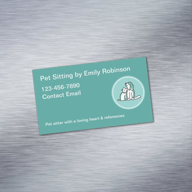 Simple Pet Sitter Modern Business Cards (In Situ)