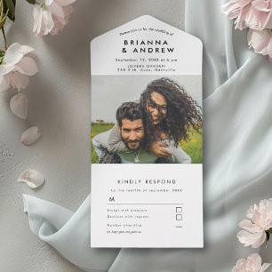 Simple Photo All in One Wedding All In One Invitation