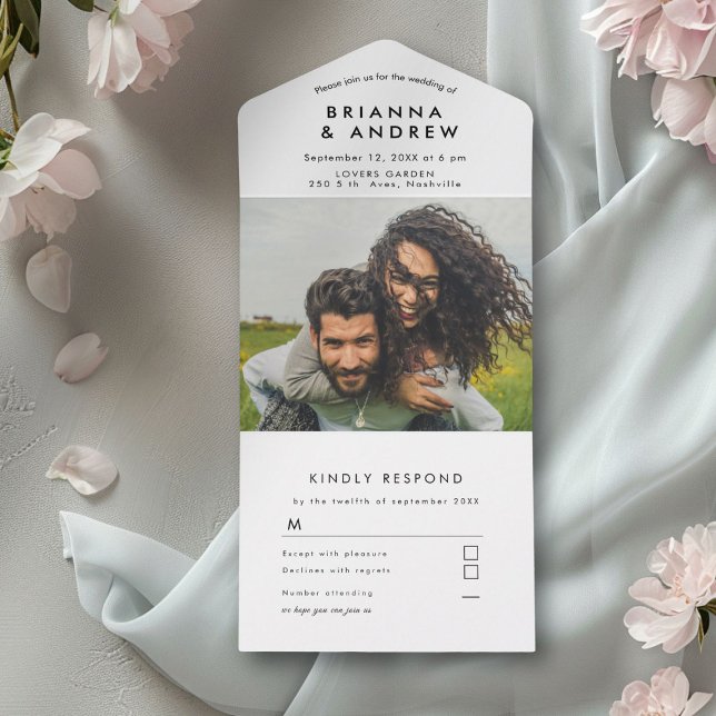 Simple Photo All in One Wedding All In One Invitation (Simple Photo All in One Wedding All In One Invitation)