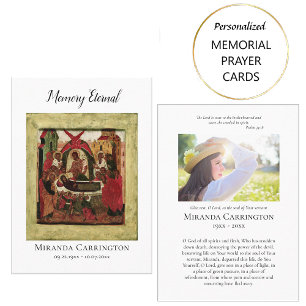 Simple Photo and Icon Memorial Funeral Prayer Card