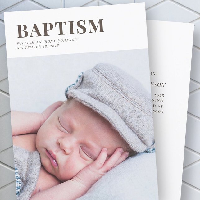 Simple Photo Baptism Invitation (Creator Uploaded)
