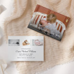 Simple Photo Birth Announcement Christmas Card<br><div class="desc">Share the news of your new baby with this simple photo christmas card.  Personalise with 1 photo on the front and 3 photos on the back along with all your baby's birth stat information.  Visit my christmas card collection to view all holiday card options.</div>