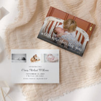 Simple Photo Birth Announcement Christmas Card