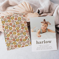 Simple Photo Birthday Invitation | Floral