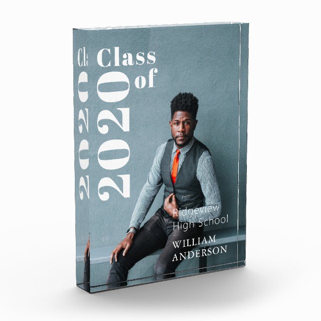 Simple Photo Bold Graduation Photo Block (Left)