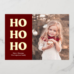 Simple Photo Christmas Card   Ho Ho Ho
