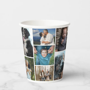 Simple Photo Collage 7 Photos Repeated Paper Cups