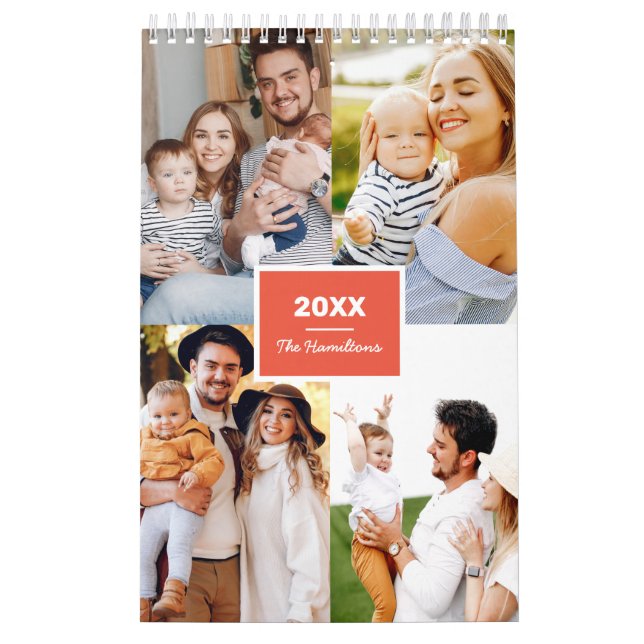 Simple Photo Collage Family 2022 Calendar (Cover)