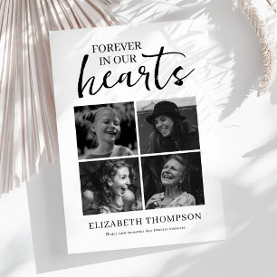 Simple Photo Collage Funeral Thank You Card