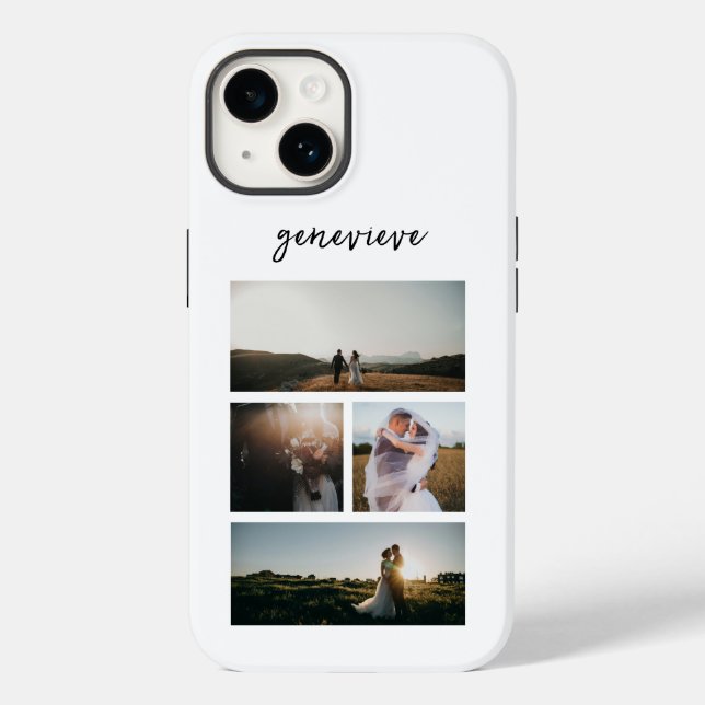 Simple Photo Collage Modern Case-Mate iPhone Case (Back)